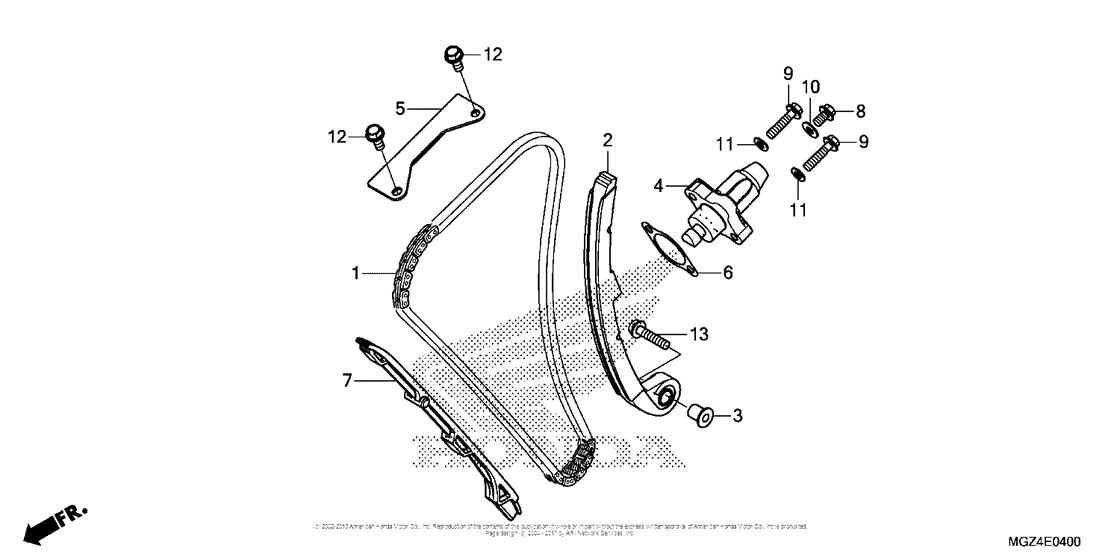 CBR500R (ABS) Cam Chain + Tensioner