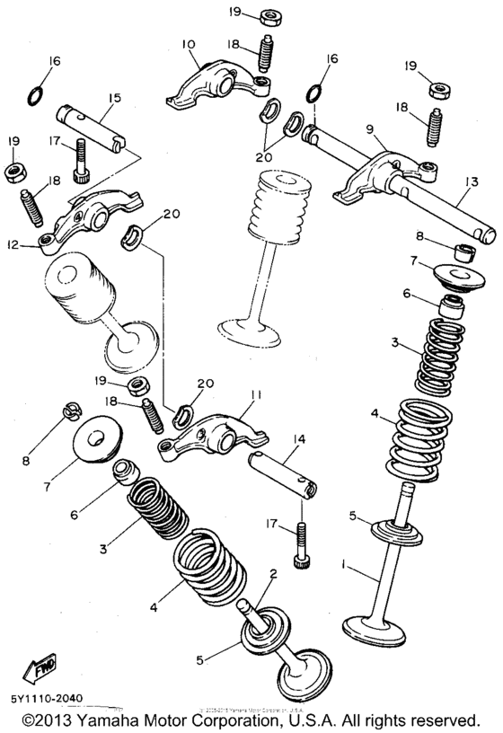 XT600EFC Клапана