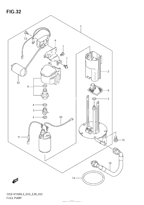 GSX-R1000Z Топливный насос
