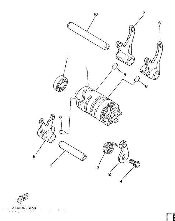 Shift cam. fork