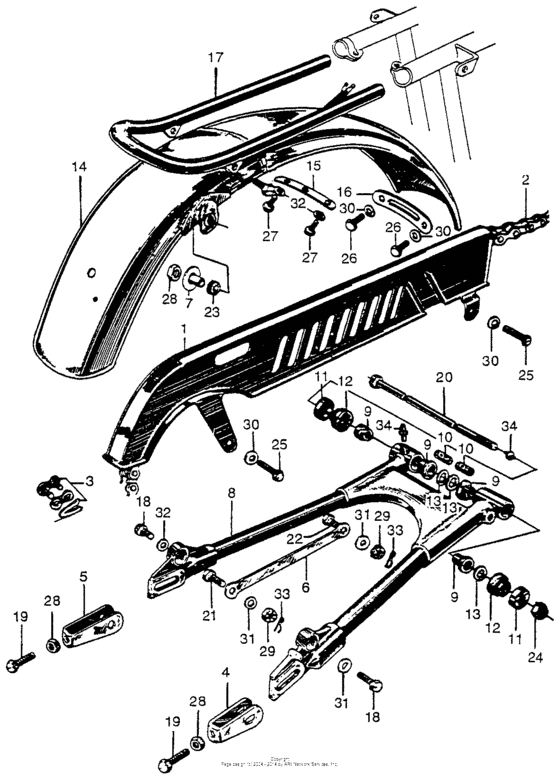 Swingarm + rear fender