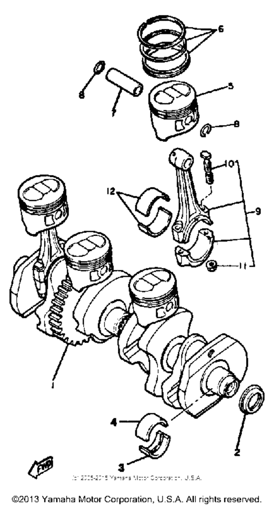 Crankshaft-piston