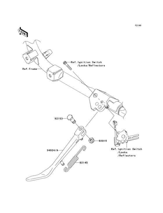 VN900 Подножка