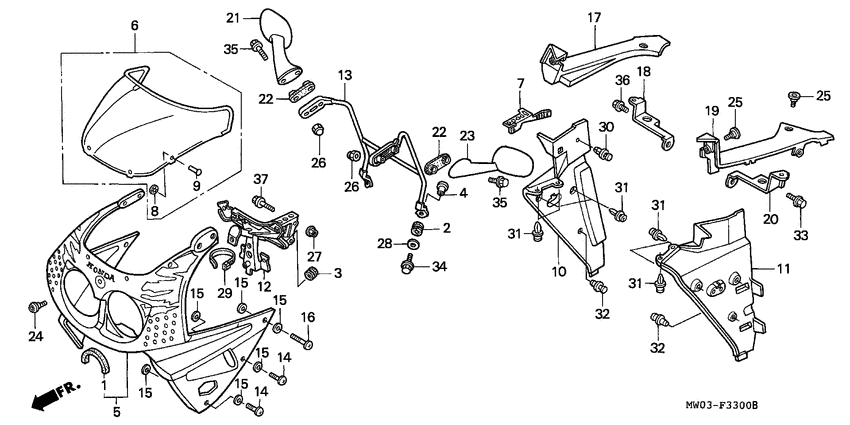Upper cowling assy