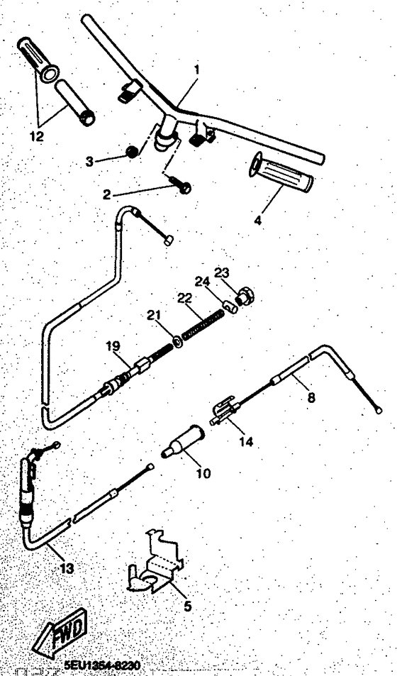 YH50 Manubrio . cable