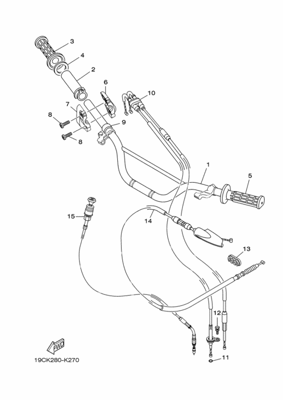 Steering handle & cable