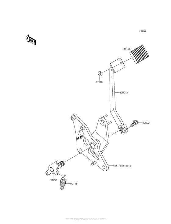 VN900 Педаль тормоза