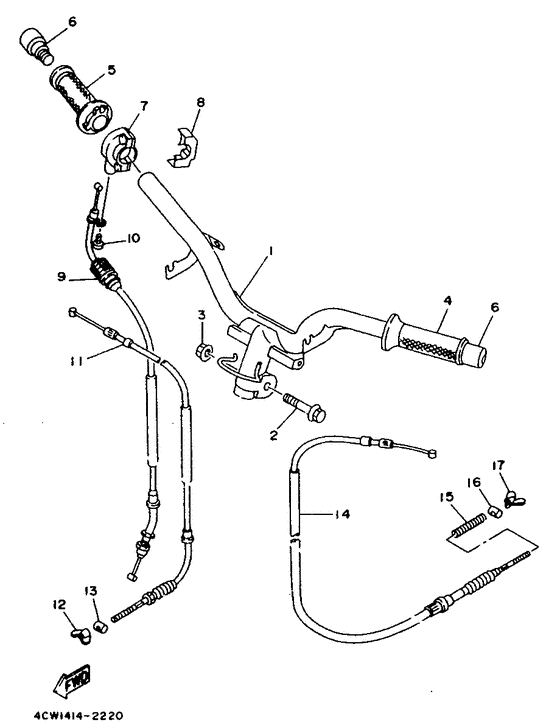 Steering handle. cable