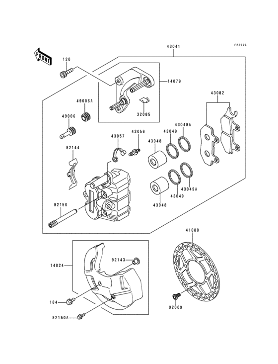 Front caliper(kdx200-e5/e6)