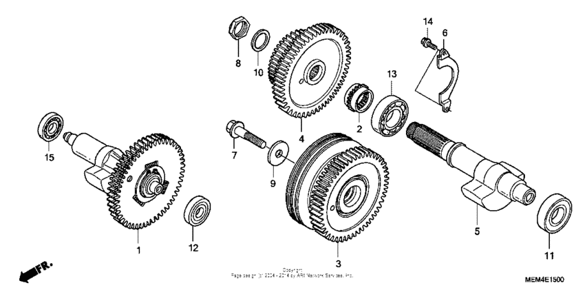 VTX1300C Валансирный вал