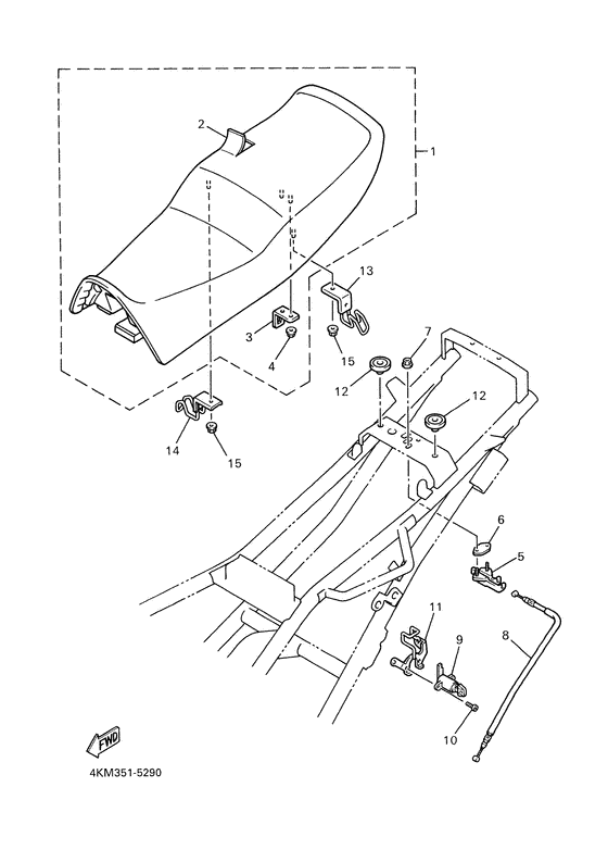 XJ900S Сиденье