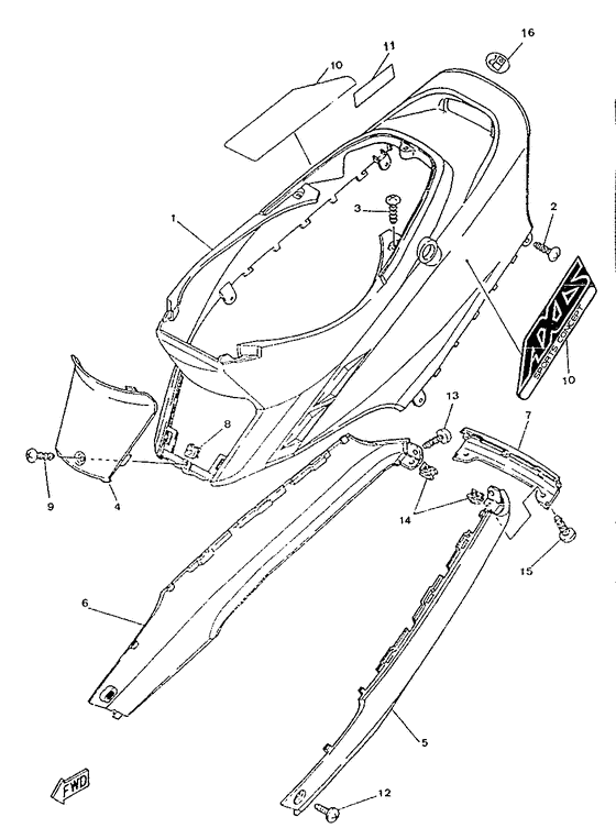 YA50R Боковые обтекатели