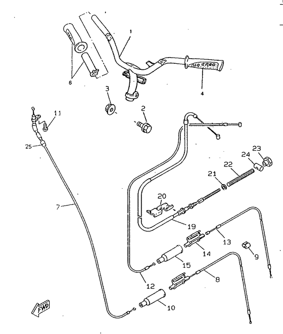 Steering handle. cable