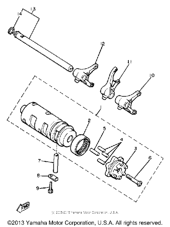 XJ650H Копирный вал