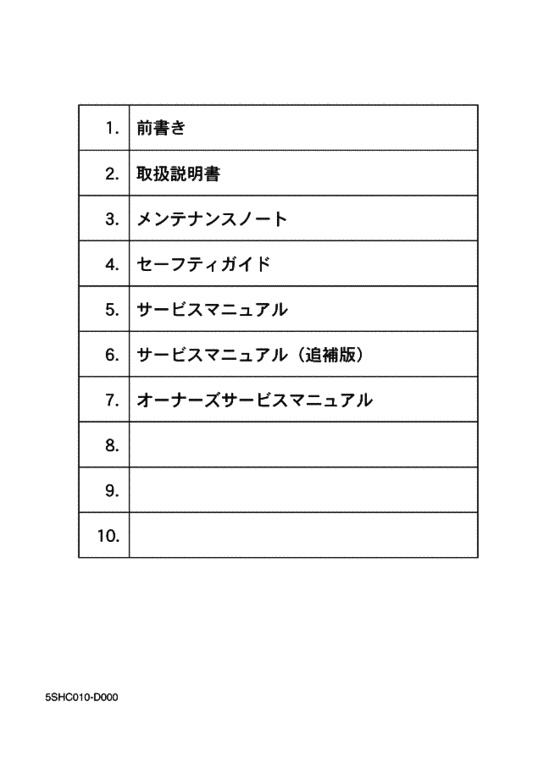 YZ85LW 参照情報一覧