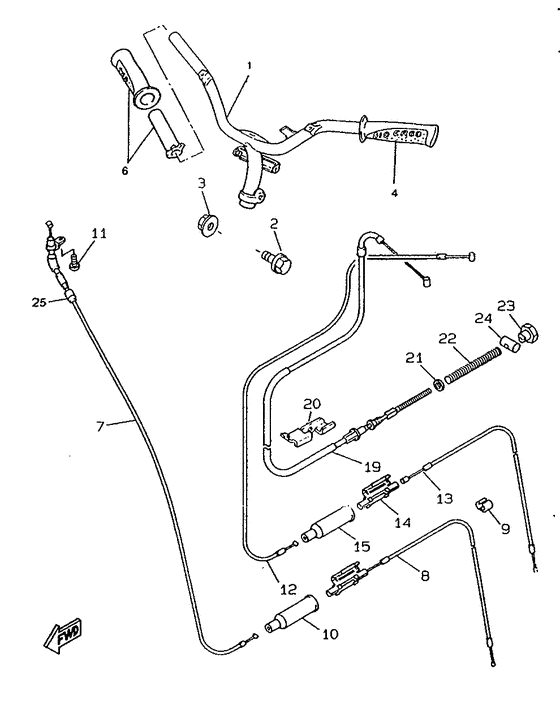 CW50RS Manubrio . cable