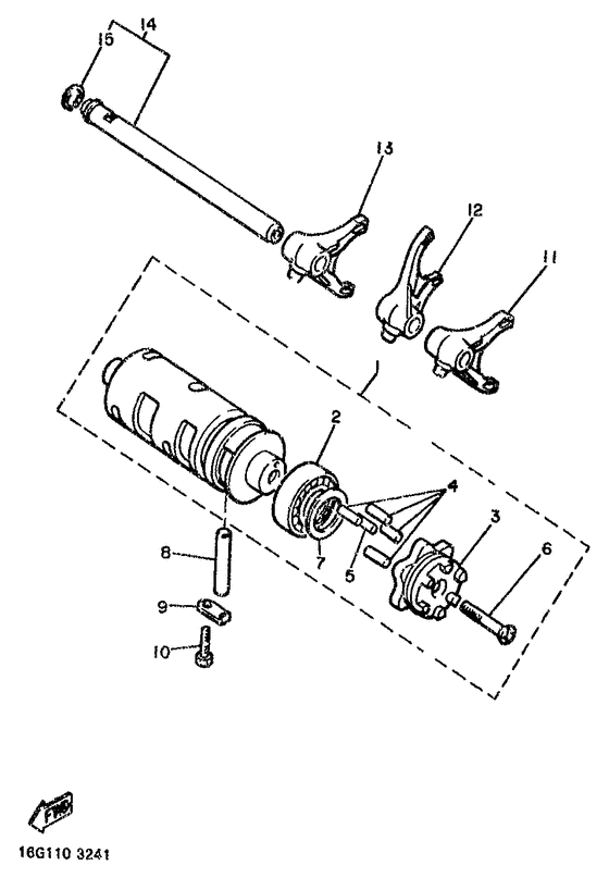 Shift cam. fork