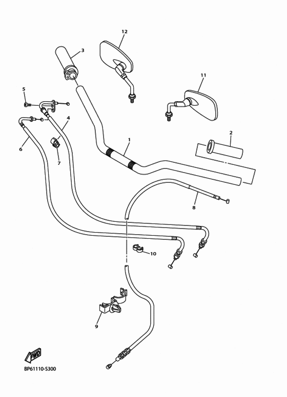 Steering handle & cable