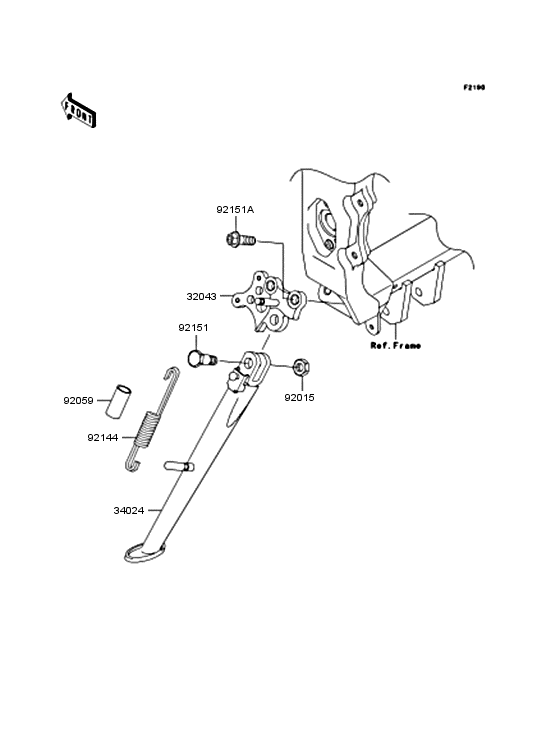ZX600 Подножка