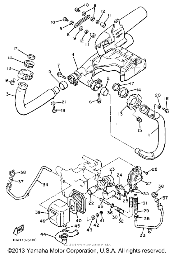XV750UC Выхлопная система