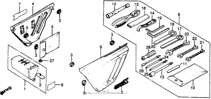 Side cover + tools