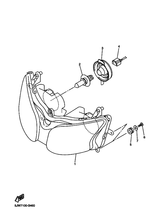 FJR1300 FJR13R Phare