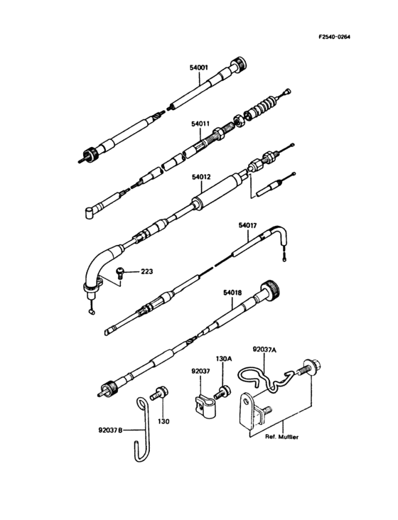 KMX125 Тросы управления