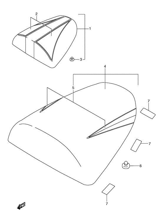 GSX-R600 Seat tail box
