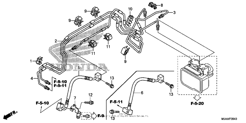 Front brake pipe