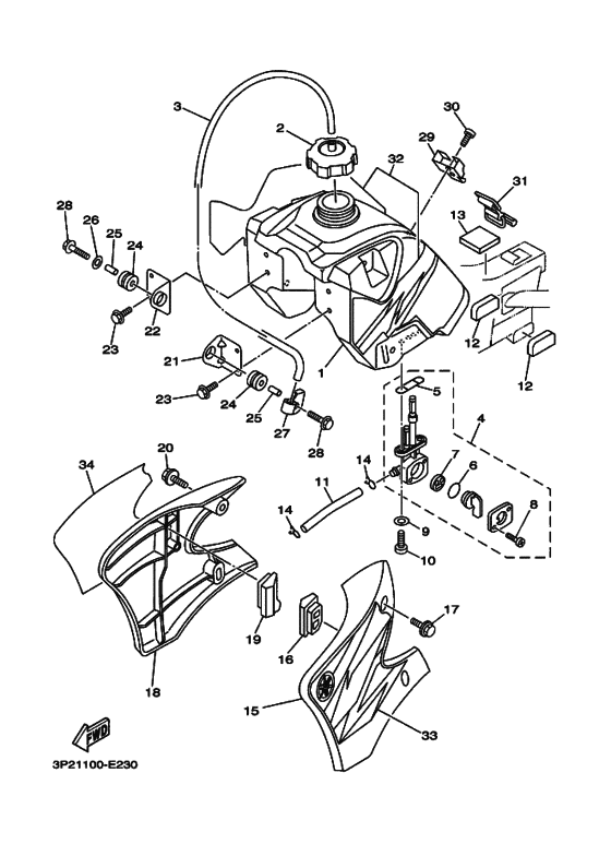 TTR90E Tank fuel