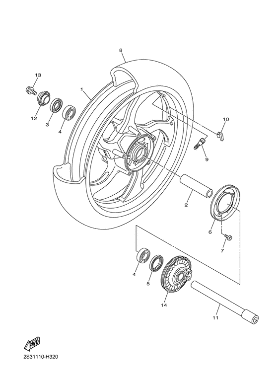 VMX17 Переднее колесо