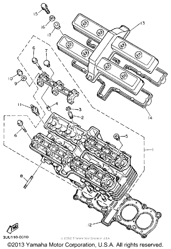 FZR600RAC Головка цилиндров