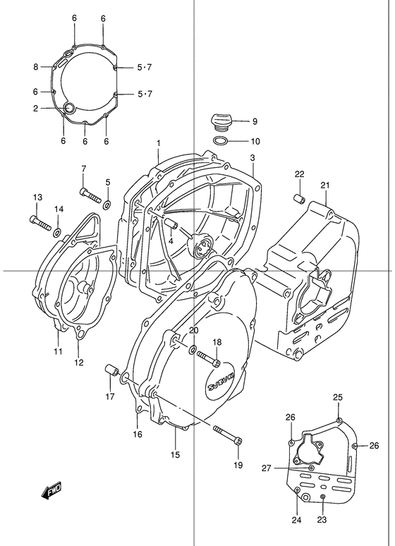 Crankcase cover ass`y  (v