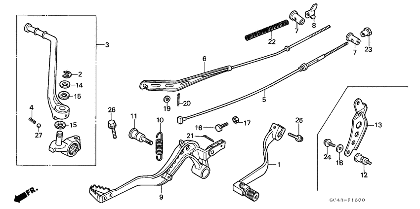 Brake pedal assy