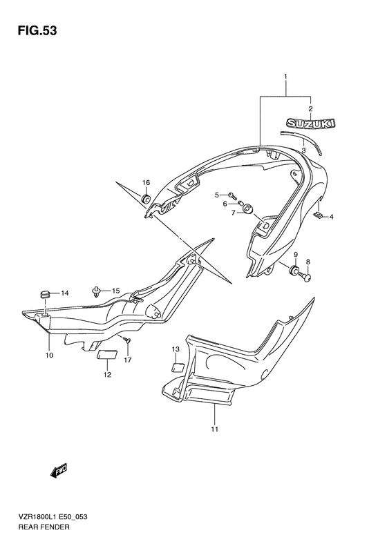 VZR1800 Заднее крыло