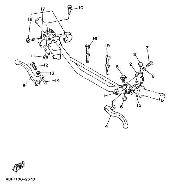 Handle switch. lever
