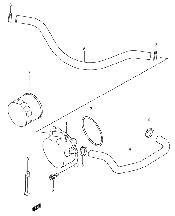 GSX-R600U1 Масляный радиатор