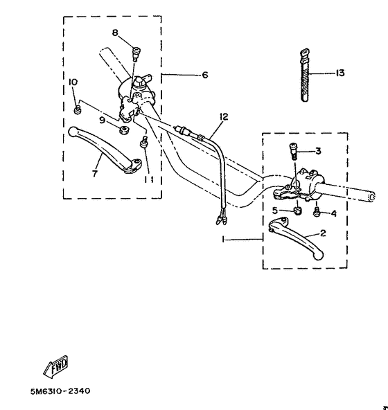 Handle switch. lever