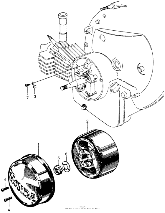 P50 Alternator cover + flywheel