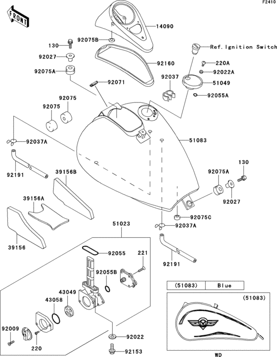 VN800 Fuel tank(1 / 2)