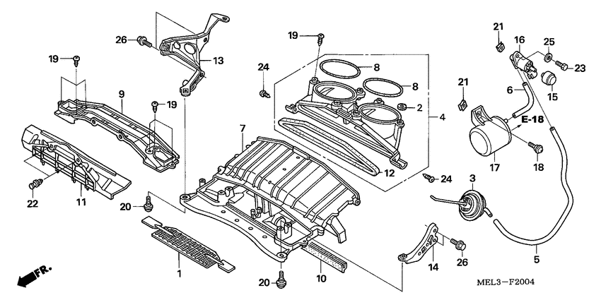 Air intake duct/solenoid valve