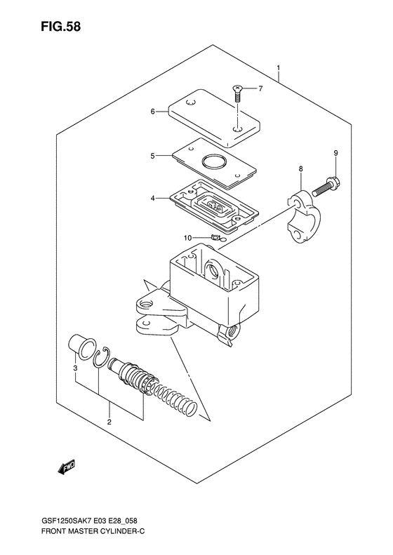 GSF1250S Передний тормозной цилиндр