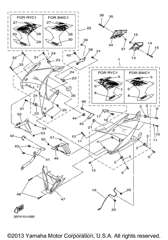 FZ6RYY Обтекатели