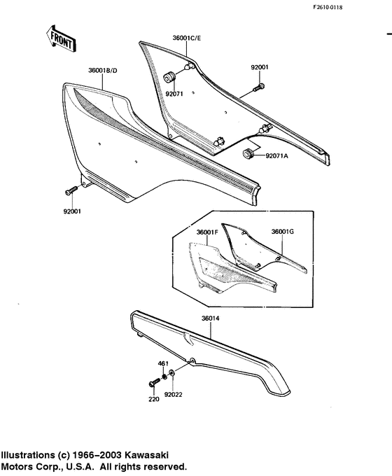 KZ1100 Крышка боковая / защита цепи