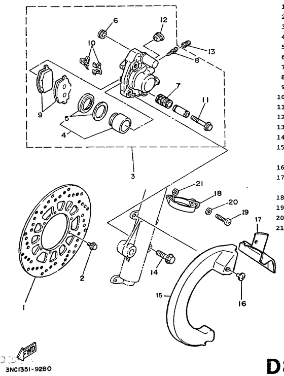Front brake. caliper