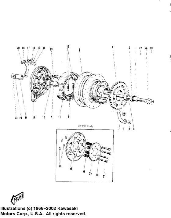 Rear hub/brake
