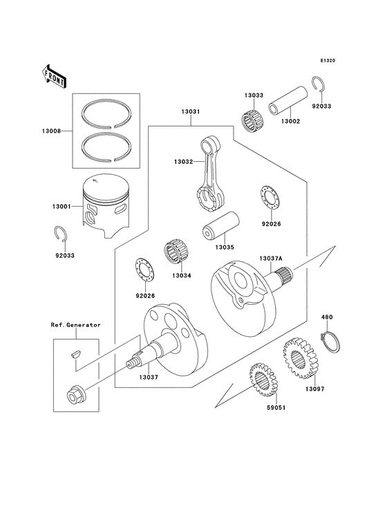 Crankshaft/piston