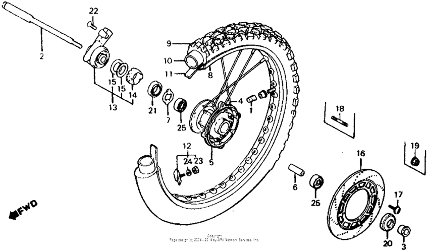 Front wheel 83-84