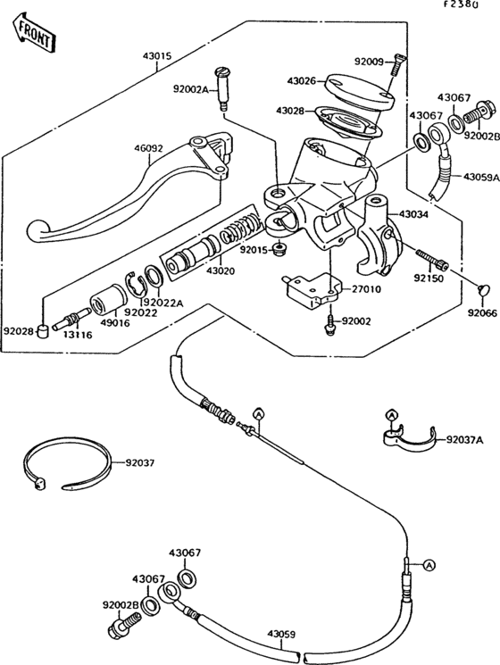 VN1500 Цилиндр сцепления