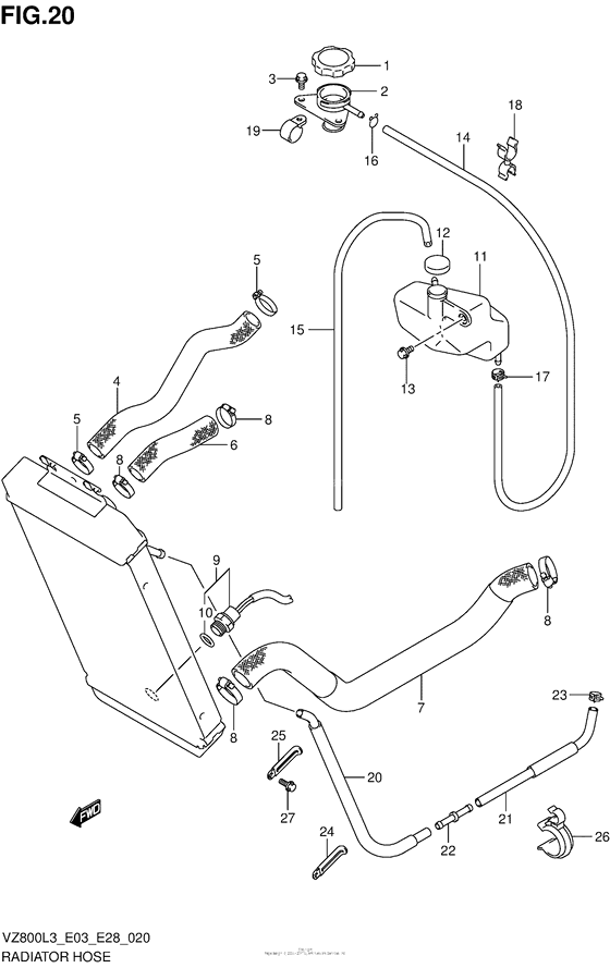 VZ800 Радиатор и Патрубки